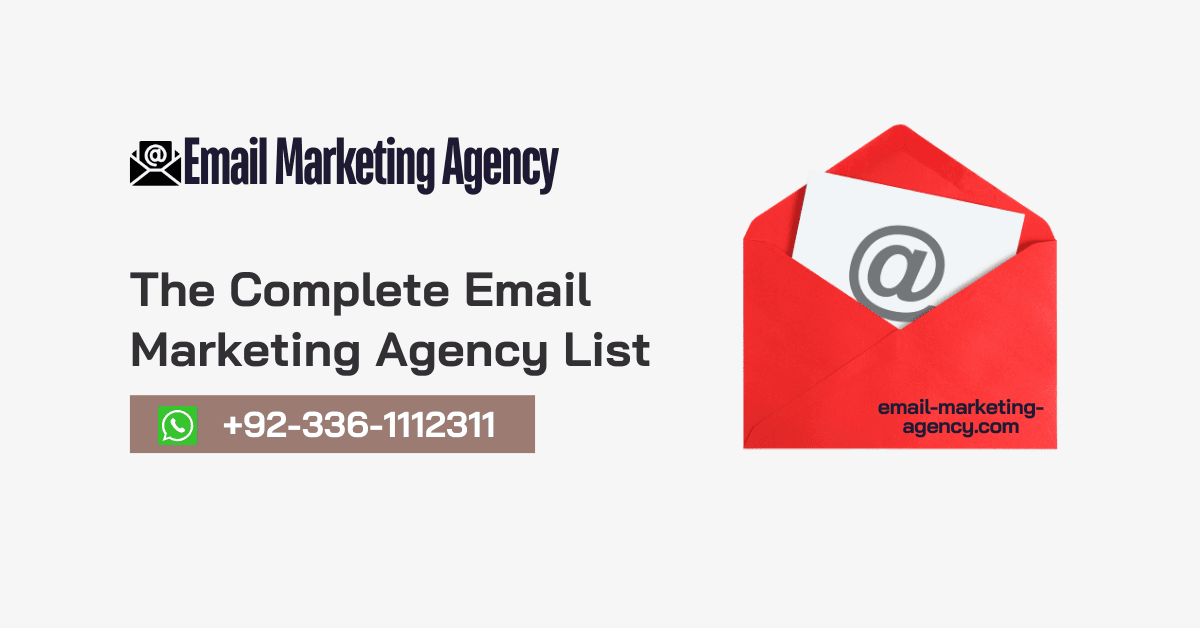 The Complete Email Marketing Agency List Facebook